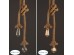 Artekko Hemp Rope Φωτιστικό Οροφής 2φωτο (Ε27) με Σχοινί (10x10x100)cm