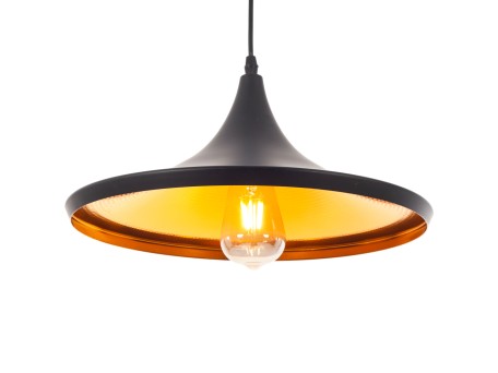 Artekko Aluminum Φωτιστικό Οροφής Μονόφωτο (Ε27) Μαύρο/Μπρονζέ (37x37x21)cm