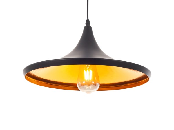 Artekko Aluminum Φωτιστικό Οροφής Μονόφωτο (Ε27) Μαύρο/Μπρονζέ (37x37x21)cm