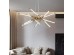 Artekko Iron Φωτιστικό Οροφής LED Χρυσό Μεταλλικό (80x80x60)cm 12w 3000K
