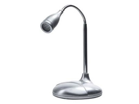 Artekko Harvey Φωτιστικό Γραφείου LED Μεταλλικό Ασημί 35cm