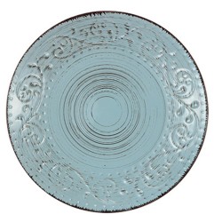 Artekko Rustic Πιάτο Πάστας Πήλινο Aqua (20.8x20.8x2)cm