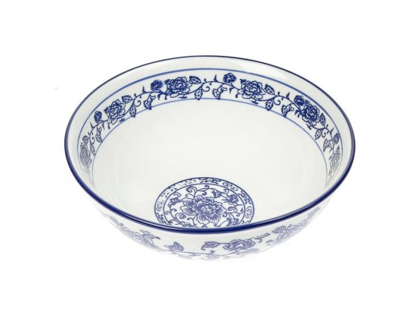 Artekko Floral Μπολ Σαλάτας Πορσελάνης Λευκό/Μπλε (16.5x16.5)cm Artekko Floral Μπολ Σαλάτας Πορσελάνης Λευκό/Μπλε (16.5x16.5)cm