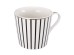 Artekko Iqorser Κούπα Bone China Πορσελάνη Λευκό/Μαύρο (13.5x9.5x9)cm