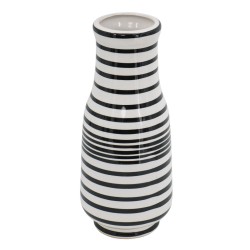 Artekko Zebra Διακοσμητικό Βάζο Κεραμικό Λευκό/Μάυρο (17.7x17.7x45.7)cm