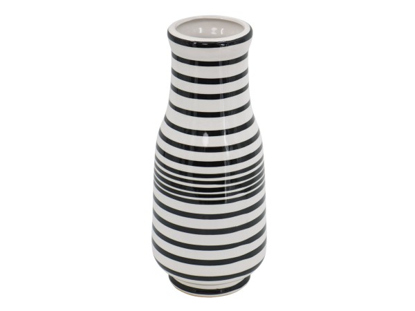Artekko Zebra Διακοσμητικό Βάζο Κεραμικό Λευκό/Μάυρο (17.7x17.7x45.7)cm Artekko Zebra Διακοσμητικό Βάζο Κεραμικό Λευκό/Μάυρο (17.7x17.7x45.7)cm