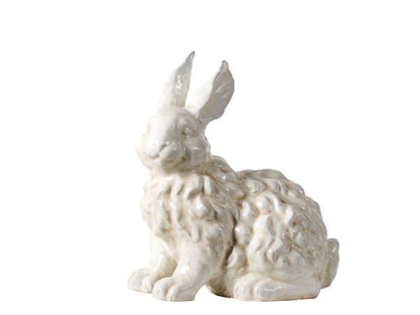 Artekko Bunny Διακοσμητικό Λευκό Κουνελάκι Πορσελάνης (28x20x45)