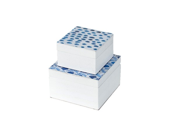 Artekko Ekreiksa Κουτιά Διακοσμητικά Σετ/2 (13x13x8)cm Artekko Ekreiksa Κουτιά Διακοσμητικά Σετ/2 (13x13x8)cm