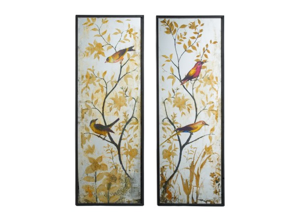 Artekko Wall Art MDF Κάδρα με Ζωγραφισμένο Καθρέπτη (43.4x2.5x119.9)cm 2pcs