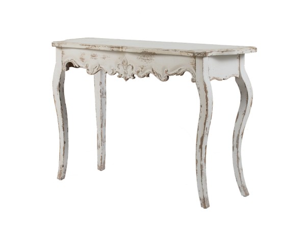 Artekko Alcott Κονσόλα Ξύλο MDF Λευκή Πατίνα (117x42x76)cm