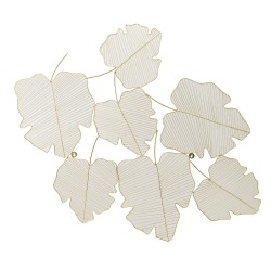 Artekko Leaf Χρυσό Μεταλλικό Διάτριτο Διακοσμητικό Τοίχου (125x95x2)cm