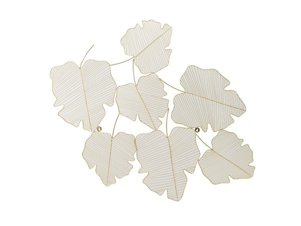 Artekko Leaf Χρυσό Μεταλλικό Διάτριτο Διακοσμητικό Τοίχου (125x95x2)cm