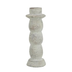Artekko Cement Κηροπήγιο Τσιμεντένιο Λευκό (7.5x7.5x21.5)cm