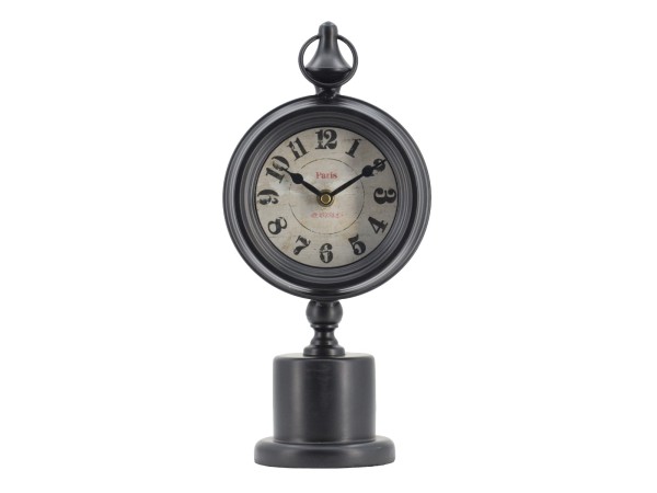 Artekko Clock Ρολόι Επιτραπέζιο Μεταλλικό Μαύρο (15.5x10.9x37.1)cm