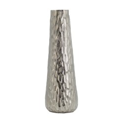Artekko Metallic Διακοσμητικό Βάζο Μεταλλικό Ασημί (16x16x49)cm