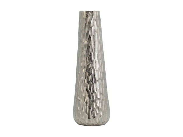 Artekko Metallic Διακοσμητικό Βάζο Μεταλλικό Ασημί (16x16x49)cm