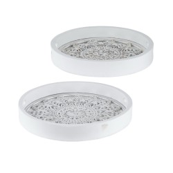 Artekko Tray Διακοσμητικός Δίσκος MDF Λευκό (45x45x6)cm