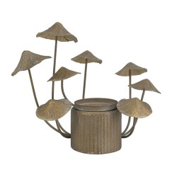 Artekko Mushroom Κηροπήγιο Μέταλλο Χρυσό (28x23x24.5)cm
