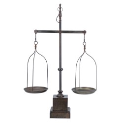 Artekko Scale Διακοσμητική Επιτραπέζια Ζυγαριά Μέταλλο Γκρι (124x50.8x24.7)cm