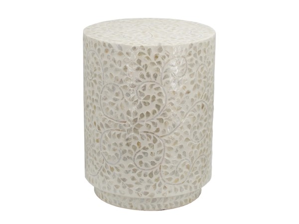 Artekko Ivory Τραπέζι Βοηθητικό Σκαμπό MDF Capiz Μπεζ (35x35x45)cm Artekko Ivory Τραπέζι Βοηθητικό Σκαμπό MDF Capiz Μπεζ (35x35x45)cm