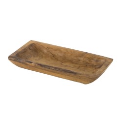 Artekko Woody Διακοσμητική Πιατέλα από Ξύλο Teak Φυσικό (40x20x6)cm