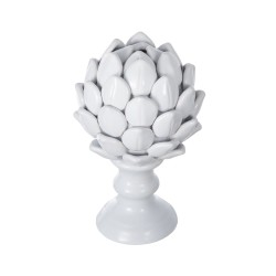 Artekko Artichoke Διακοσμητική Αγκινάρα Κεραμική Άσπρη (16x16x25)cm