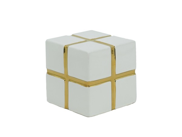 Artekko Cube Λευκός Κεραμικός Διακοσμητικός Κύβος (10.5x10.5x10.5)cm Artekko Cube Λευκός Κεραμικός Διακοσμητικός Κύβος (10.5x10.5x10.5)cm