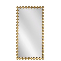 Artekko Dia Χρυσός Μεταλλικός Καθρέπτης Τοίχου (75x4.5x160)cm