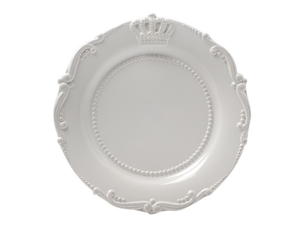 Artekko Crown Πιάτο Φαγητού Κεραμικό Λευκό (24x24x3)cm Artekko Crown Πιάτο Φαγητού Κεραμικό Λευκό (24x24x3)cm
