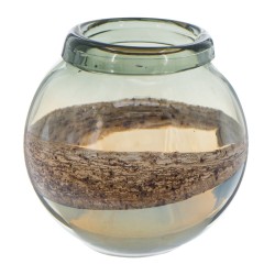 Artekko Glassy Διακοσμητικό Γυάλινο Βάζο