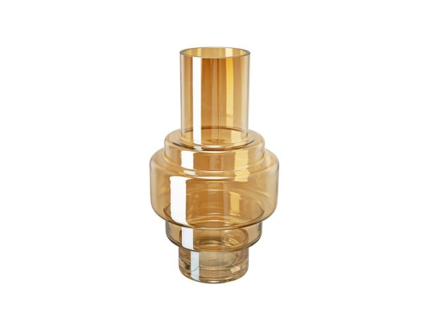 Artekko Glassy Βάζο Γυάλινο Μελί (19.5x19.5x35)cm