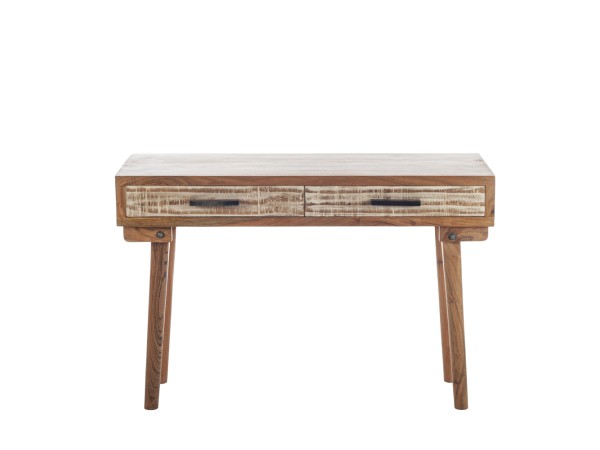 Artekko Console Κονσόλα Ξύλινη με 2 Συρτάρια Μελί Απόχρωση (118x40x78)cm Artekko Console Κονσόλα Ξύλινη με 2 Συρτάρια Μελί Απόχρωση (118x40x78)cm