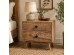 Artekko Attari Καφέ Κομοδίνο με 2 Συρτάρια από Ξύλο Teak (50x35.5x45.5)cm