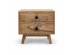 Artekko Attari Καφέ Κομοδίνο με 2 Συρτάρια από Ξύλο Teak (50x35.5x45.5)cm