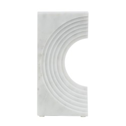 Artekko Marble Λευκό Μαρμάρινο Επιτραπέζιο Διακοσμητικό Γλυπτό (12.5x5x25)cm