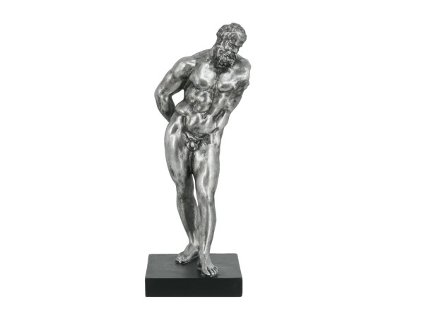 Artekko Figurine Ασημί Επιτραπέζιo Διακοσμητικό Ρητίνης (16.5x15.5x42)cm
