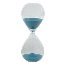Artekko Hourglass Γυάλινη Διακοσμητική Κλεψύδρα με Μπλε Άμμο (7.5x7.5x20.3)cm