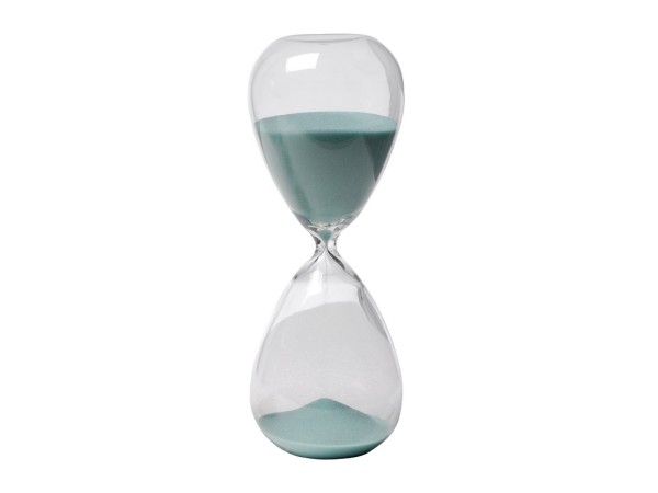 Artekko Hourglass Διακοσμητική Κλεψύδρα Γυαλί Γαλάζιο (9x9x25.5)cm