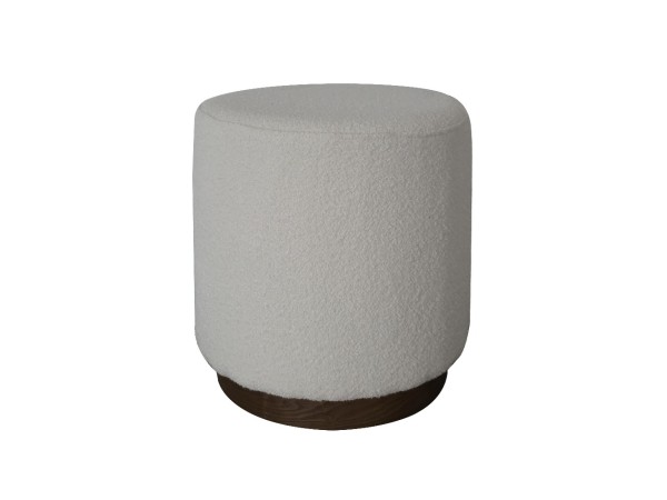 Artekko Cloud Λευκό Υφασμάτινο Μπουκλέ Σκαμπό (Φ41x44)cm Artekko Cloud Λευκό Υφασμάτινο Μπουκλέ Σκαμπό (Φ41x44)cm