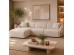 Artekko Novar Μπεζ Υφασμάτινος Γωνιακός Καναπές με Αριστερή Γωνία (255x157x77)cm