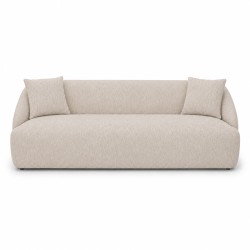 Artekko Novar Μπεζ Υφασμάτινος Τριθέσιος Καναπές (225x98x77)cm