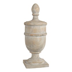 Artekko Chester Μπεζ Διακοσμητικό Δοχείο από Ρητίνη (20.3x20.3x56)cm