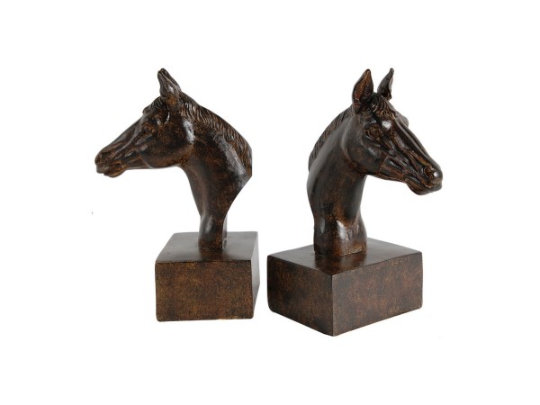 Artekko Bookends Καφέ Διακοσμητικοί Βιβλιοστάτες Ρητίνης με Άλογα (13x10.2x20.3)cm 2pcs Artekko Bookends Καφέ Διακοσμητικοί Βιβλιοστάτες Ρητίνης με Άλογα (13x10.2x20.3)cm 2pcs