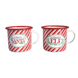 Artekko Xmas Mug Μεταλλικές Χριστουγεννιάτικες Κούπες (14x11x10)cm 2pcs