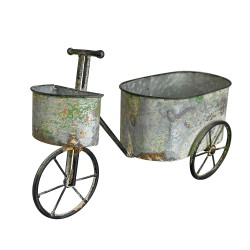 Artekko Planter Πράσινο Μεταλλικό Ποδήλατο Κασπώ (41x15x22)cm