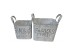 Artekko Planter Μεταλλικά Διακοσμητικά Κουβαδάκια Κασπό σε Λευκή Πατίνα (27x17x25)cm (22x14x13)cm 2pcs Artekko Planter Μεταλλικά Διακοσμητικά Κουβαδάκια Κασπό σε Λευκή Πατίνα (27x17x25)cm (22x14x13)cm 2pcs
