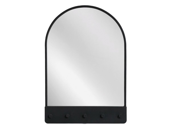 Artekko Mirror Μαύρος Μεταλλικός Καθρέπτης Τοίχου με Κρεμάστρα (61x5x87)cm Artekko Mirror Μαύρος Μεταλλικός Καθρέπτης Τοίχου με Κρεμάστρα (61x5x87)cm