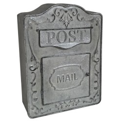 Artekko Mailbox Γκρι Μεταλλικό Γραμματοκιβώτιο (27x10x35)cm