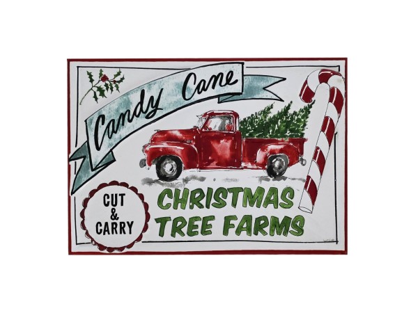Artekko Xmas Sign Λευκή Μεταλλική Πινακίδα Τοίχου με Κόκκινα Σχέδια (45x30x1)cm Artekko Xmas Sign Λευκή Μεταλλική Πινακίδα Τοίχου με Κόκκινα Σχέδια (45x30x1)cm