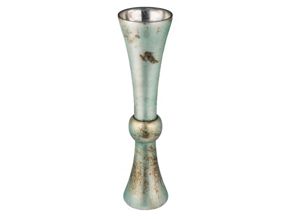 Artekko Emerald Πράσινο Γυάλινο Διακοσμητικό Βάζο (17x17x68.6)cm